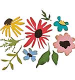Sizzix 2D Texture Fades with Thinlits Die by Tim Holtz Vault Side-Order Floristry (1+11pcs)