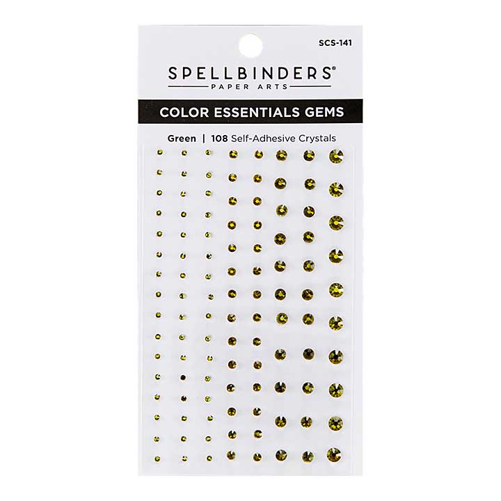 SO: Spellbinders Color Essentials Gems 108Pkg - Green Mix