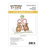 House-Mouse Cling Rubber Stamps - Mistletoe Kiss Cling Rubber Stamp Set